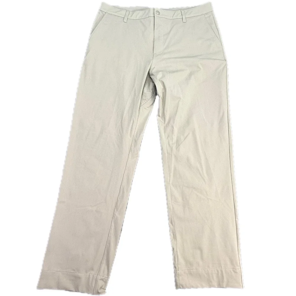 Quince ProTech Golf Pant Men 38 Sand Dune Beige Recycled Polyester Performance